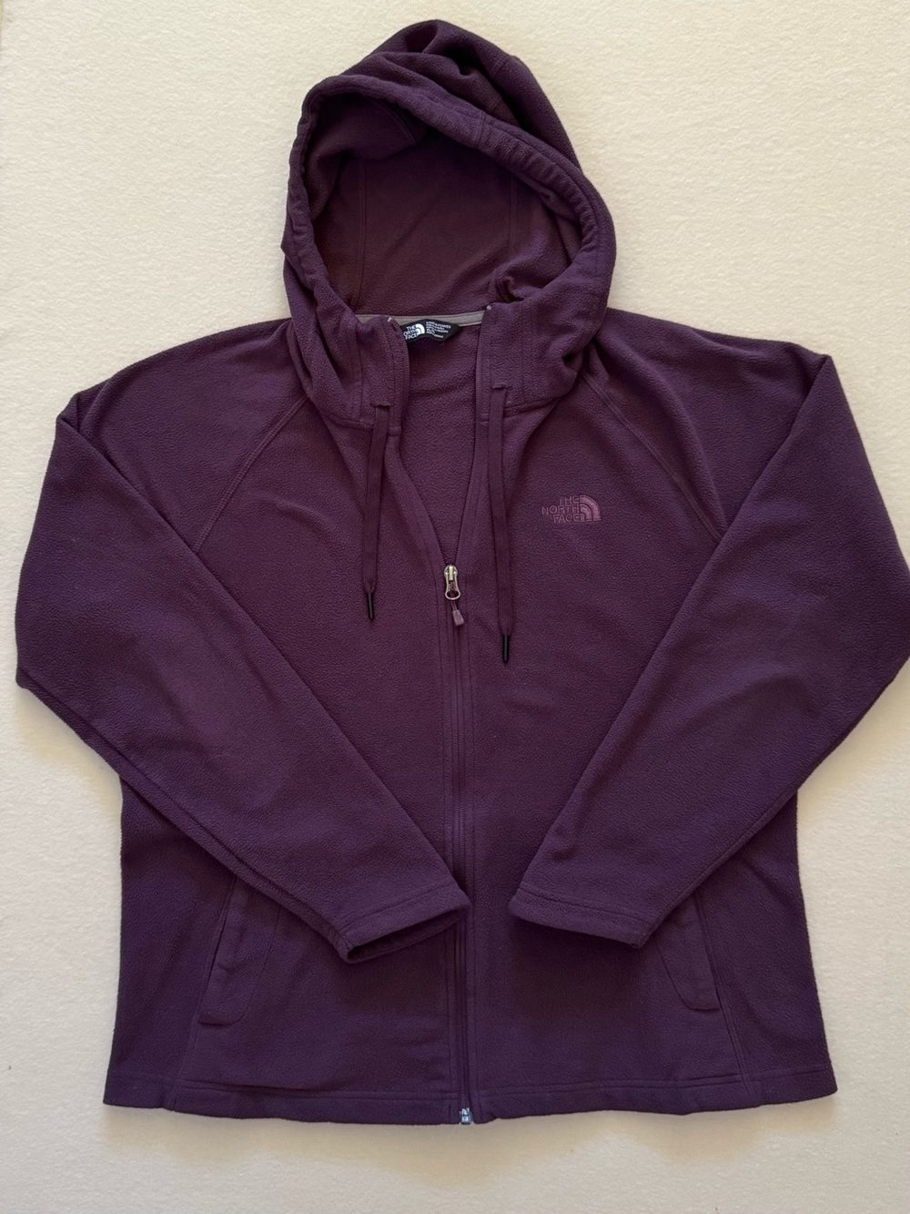 The North Face Women’s XL Hooded Full Zip Fleece Jacket Purple